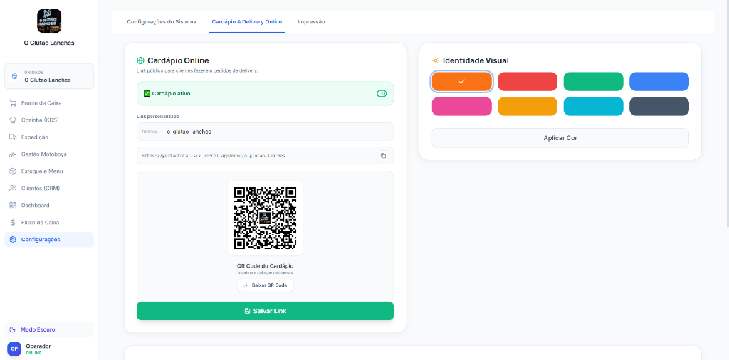 Cardápio Digital & QR Code
